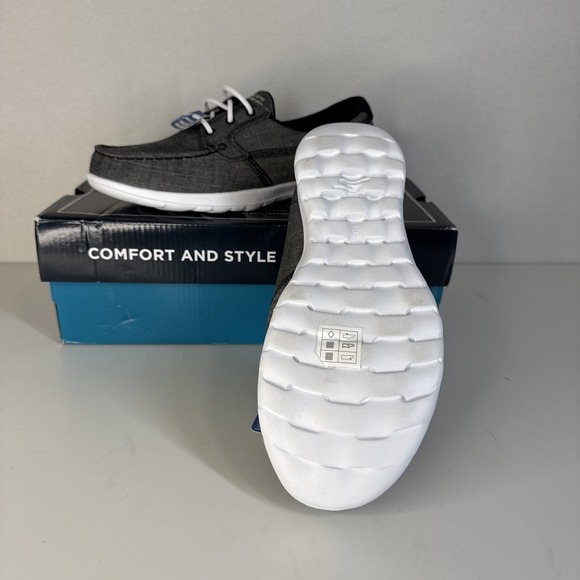 Skechers Go Walk Lite Isla 15433W/BKW Women's 8.5 Wide New w Box - Picture 6 of 6